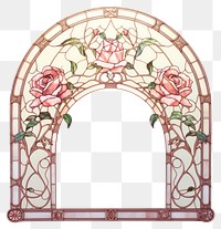 PNG Arch art nouveau pink Rose rose architecture.