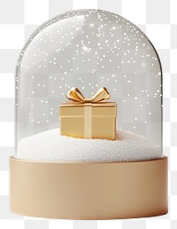 PNG Snow Globe festive white gift.