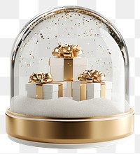 PNG Snow Globe festive white gift.