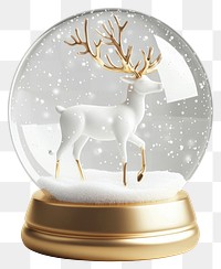 PNG Snow Globe illustration christmas reindeer.