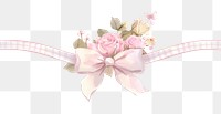 PNG Butterfly border with roses illustration romantic flowers.