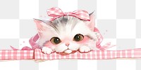 PNG Cute cat face illustration background kitten.