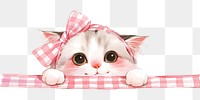 PNG Cute cat face illustration kitten white.