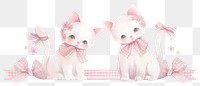 PNG Pink cat cats illustration pastel.