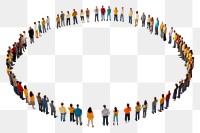 PNG Shape photo crowd white background. 