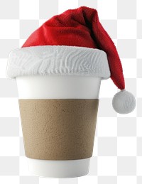 PNG Take away coffee cup hat christmas beverage.