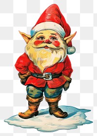 PNG Christmas gnome christmas character vintage.