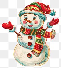 PNG Christmas snowman christmas character winter.