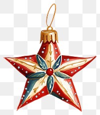 PNG Christmas star ornament christmas art accessories.