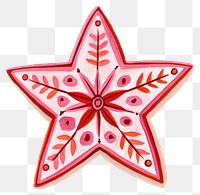 PNG Christmas star ornament illustration pattern pink.