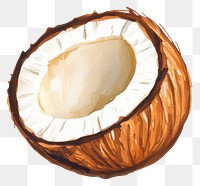 PNG Coconut illustration fruit food.