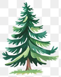 PNG Green pine Tree tree illustration art.