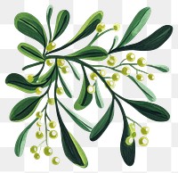 PNG Mistletoe art illustration leaves.