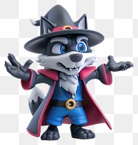 PNG Wolf magician figurine person human.