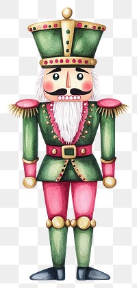 PNG Christmas nutcracker christmas design illustration.