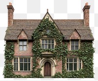 PNG Old English brick mansion ivy architecture building.