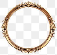 PNG Vintage circle frame golden photo round.