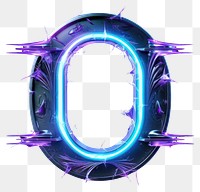 PNG Character O light neon purple.