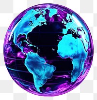 PNG Earth sphere planet light.