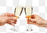 PNG Hands toasting champagne glasses drink wine celebratory.