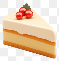 PNG Piece of Christmas cake illustration christmas dessert.