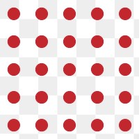 Red dots png abstract geometric flat illustration, transparent background