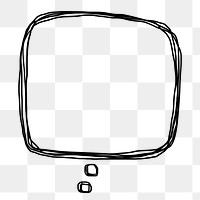 Speech bubble  png doodle, transparent background