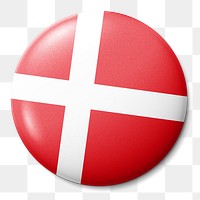 Denmark flag png round badge, transparent background