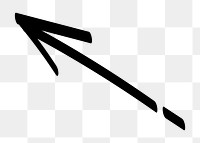 PNG Black upward arrow, transparent background