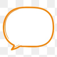 PNG orange speech bubble, transparent background