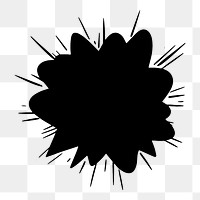 PNG comic explosion burst, transparent background