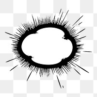 PNG comic explosion cloud bubble, transparent background