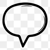 Speech bubble png black outline, transparent background