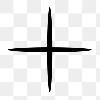 PNG Black plus sign symbol, transparent background