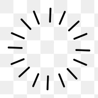 PNG Minimalist radial loading spinner, transparent background