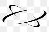 PNG Abstract black swoosh design, transparent background