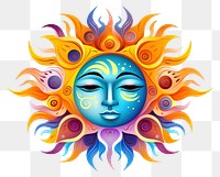 PNG Drawing face art sun. AI generated Image by rawpixel.