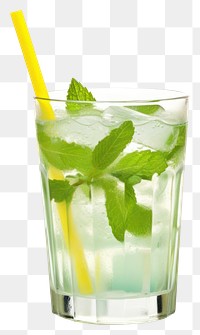 PNG Mojito cocktail drink straw. 