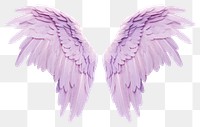 PNG Pastel purple feather angel wings bird white background archangel. 