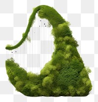 PNG Harp shape icon moss plant white background.