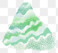 PNG  Green mountain with snow white background accessories turquoise. AI generated Image by rawpixel.