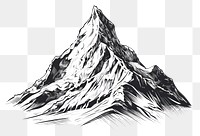 PNG  Automated mountain peak outdoors drawing nature.