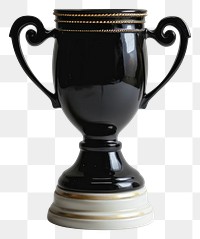 PNG Black trophy achievement refreshment drinkware.