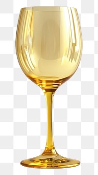 PNG  Empty wine glass drink gold white background.