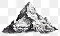 PNG  Glacier mountain peak drawing nature sketch.
