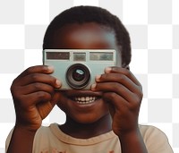 PNG  Smiling African kids photography camera photographing.