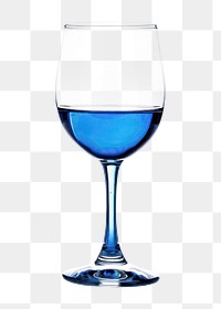 PNG  Empty wine glass bottle drink blue.