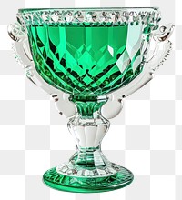 PNG Emerald trophy gemstone jewelry glass.