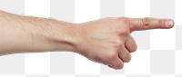 PNG  Index finger hand white background gesturing.