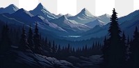 PNG  Mountain landscape night wilderness. AI generated Image by rawpixel.